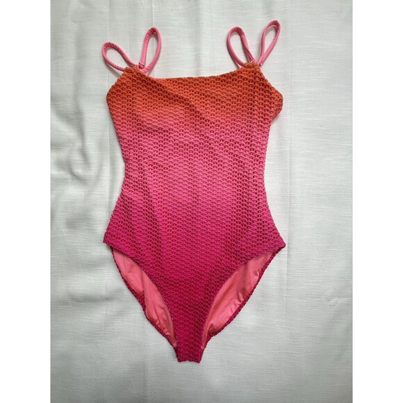 Trina Turk Standard Sun Opal One Piece Swimsuit Pink/Orange Mix Sz 6 New - Picture 3 of 6